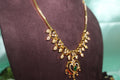 24 crt pure gold plated heart shape short necklace with earings